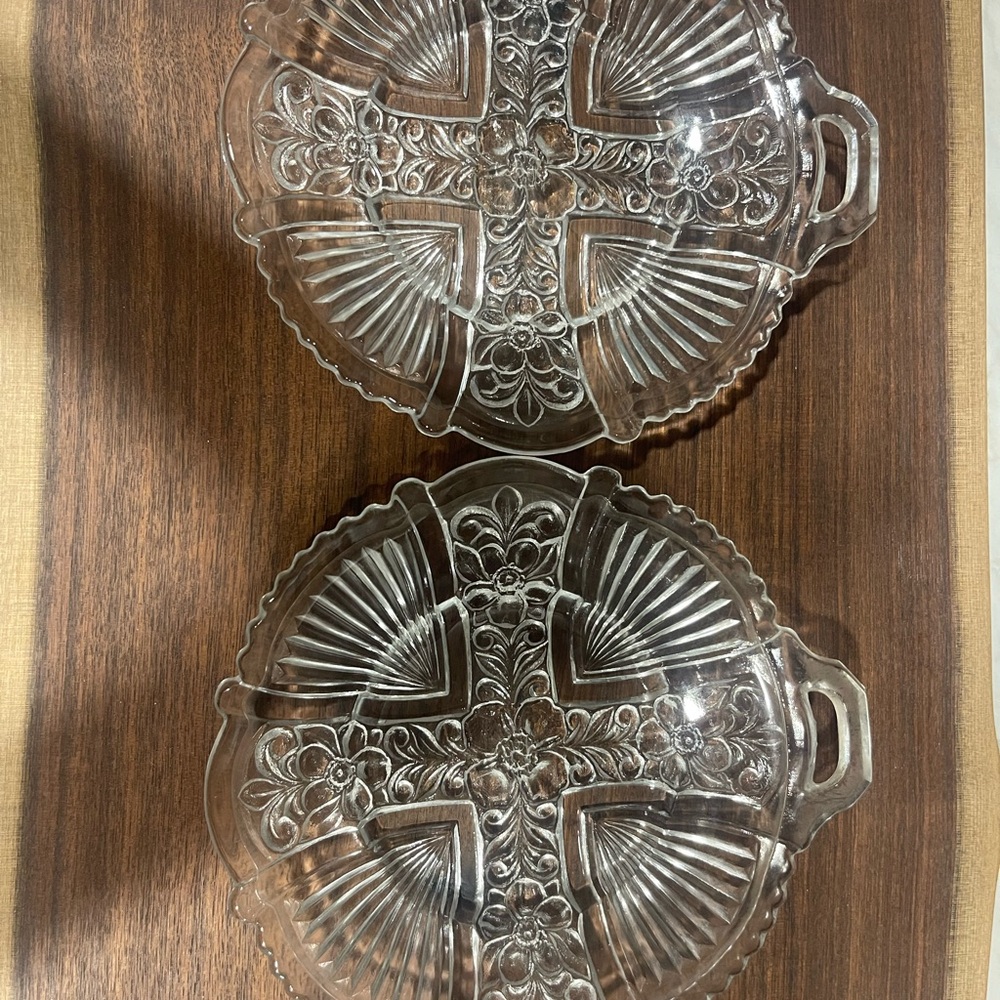 Elegant Small Clear Glass Serving Plates